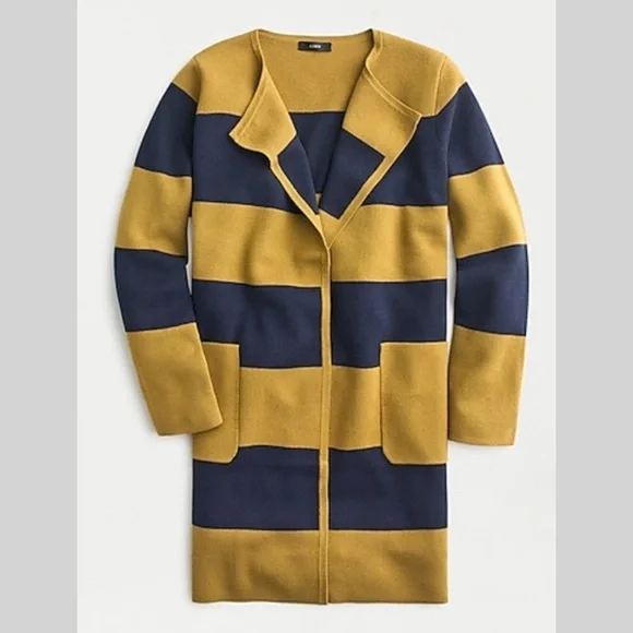 J Crew Juliette Sweater Blazer in Rugby Stripe - Picture 2 of 10